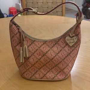 Dooney & Bourke Pink and Cream Hobo Bag